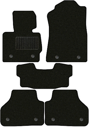 Коврики текстильные "Комфорт" для BMW X3 II (suv / F25) 2014 - 2017, черные, 5шт.