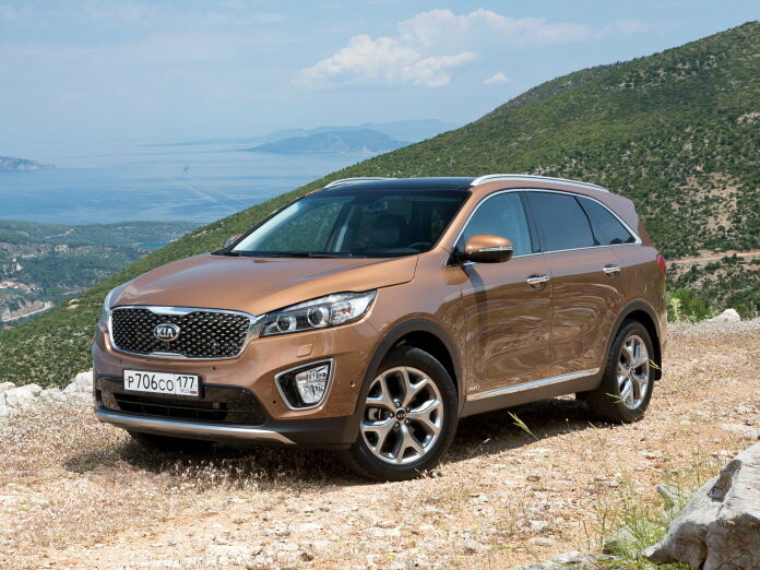 Коврики текстильные "Классик" для Kia Sorento Prime III (suv  5 мест / UM) 2014 - 2018, черные, 3шт.