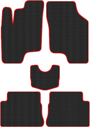 Коврики ЭВА "Ромб" для Hyundai Getz I (хэтчбек 5 дв / TB) 2005 - 2011, черные, 5шт.