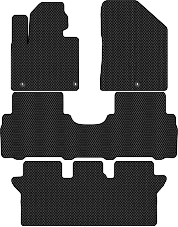 Коврики ЭВА "EVA сота" для Kia Sorento Prime III (suv  7 мест / UM) 2014 - 2018, черные, 4шт.