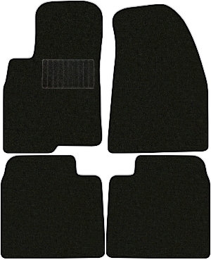 Коврики текстильные "Стандарт" для Kia Opirus (седан / GH) 2006 - 2011, черные, 4шт.